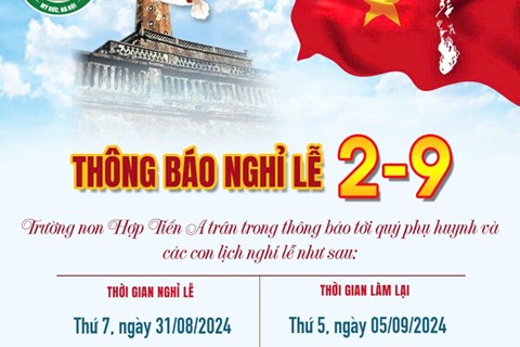 THÔNG BÁO LỊCH NGHỈ LỄ 02/09