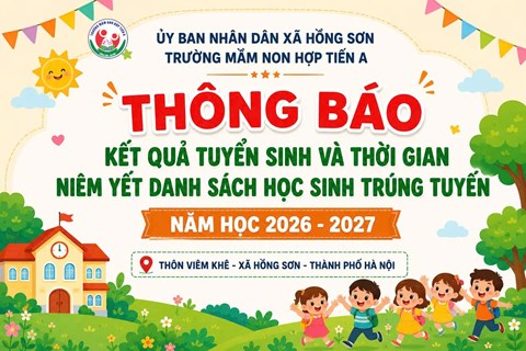 TRƯỜNG MN HỢP TIẾN A THÔNG BÁO DANH SÁCH HỌC SINH TRÚNG TUYỂN