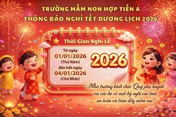 THÔNG BÁO LỊCH NGHỈ TÊT DƯƠNG LỊCH NĂM 2026